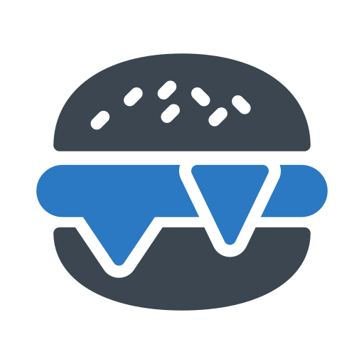 Burger Generic Blue icon