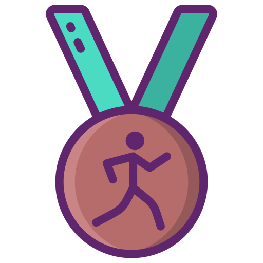 Bronze medal Flaticons Lineal Color icon