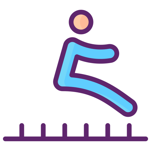 Long jump Flaticons Lineal Color icon