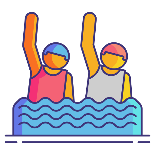 Синхронное плавание Flaticons Lineal Color иконка