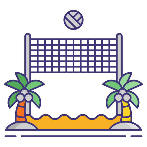 beach-volleyball Flaticons Lineal Color icon