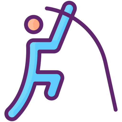 Pole jump Flaticons Lineal Color icon