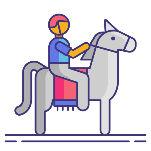 equestre Flaticons Lineal Color Ícone