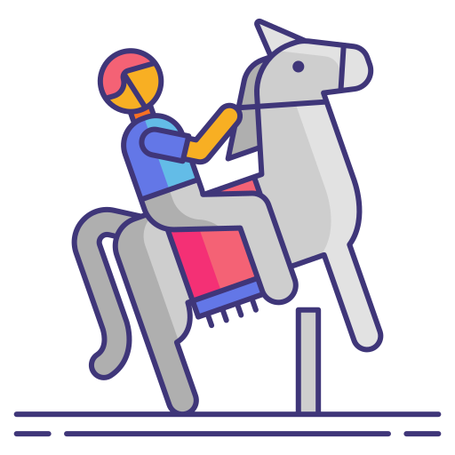 equestre Flaticons Lineal Color icona