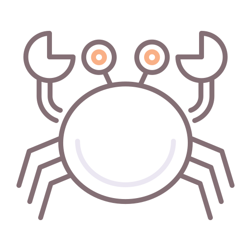 crabe Flaticons Lineal Color Icône