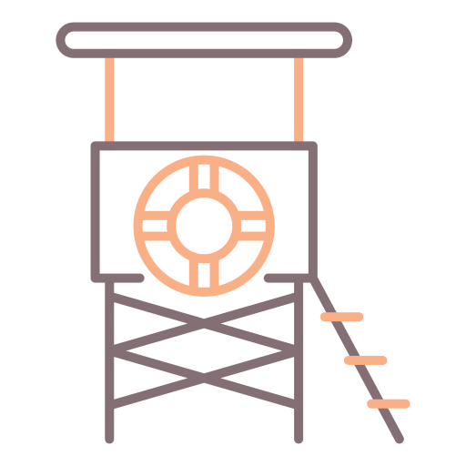 torre de salvavidas Flaticons Lineal Color icono