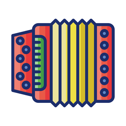 fisarmonica Flaticons Lineal Color icona