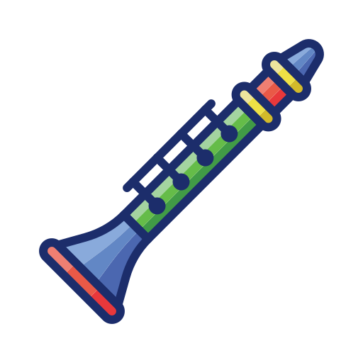 Clarinet Flaticons Lineal Color icon
