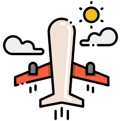 flugzeug Flaticons Lineal Color icon