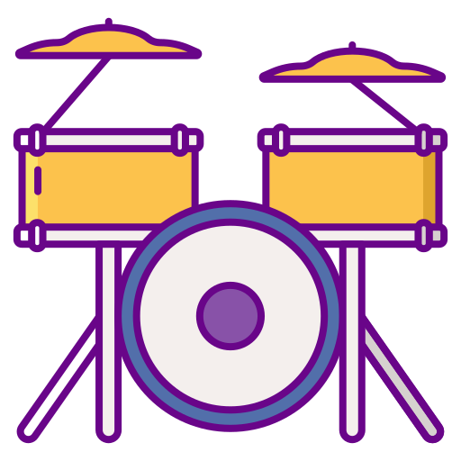ドラムセット Flaticons Lineal Color icon