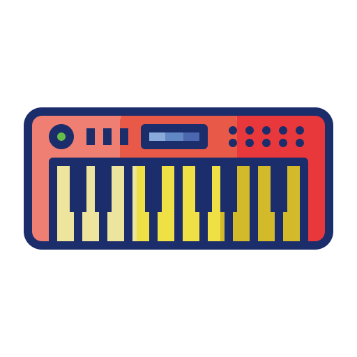 Electric piano Flaticons Lineal Color icon