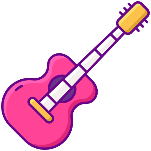 guitare acoustique Flaticons Lineal Color Icône