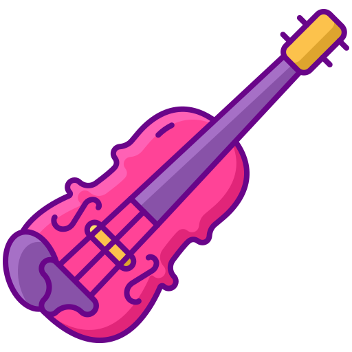 violín Flaticons Lineal Color icono