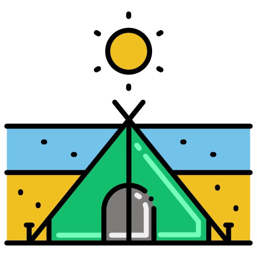 캠핑 Flaticons Lineal Color icon