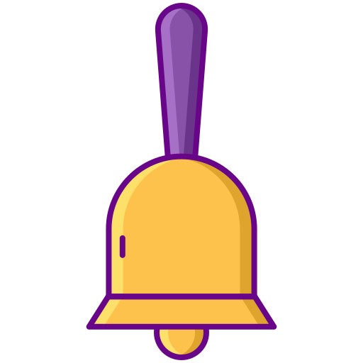 dzwonek ręczny Flaticons Lineal Color ikona