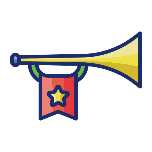 Fanfare Flaticons Lineal Color icon