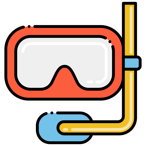 Diving mask Flaticons Lineal Color icon