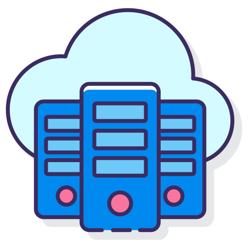 cloud-server Flaticons Lineal Color icoon