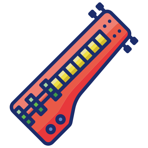 Lap steel Flaticons Lineal Color icon