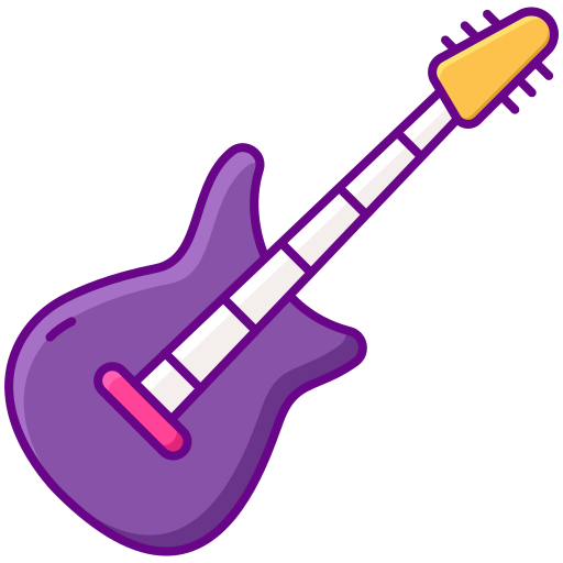 guitarra electrica Flaticons Lineal Color icono