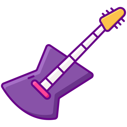 gitara elektryczna Flaticons Lineal Color ikona