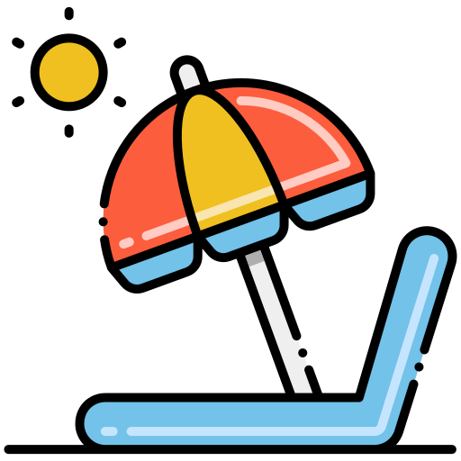 Зонтик Flaticons Lineal Color иконка