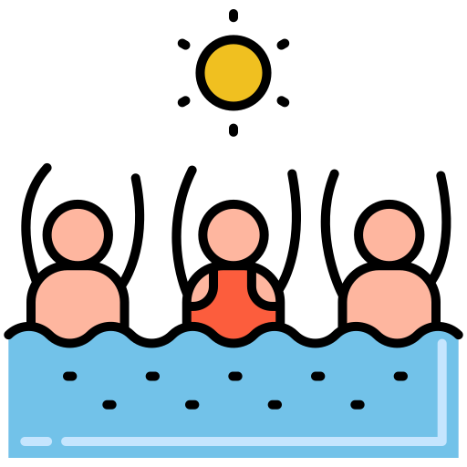 piscina Flaticons Lineal Color icona