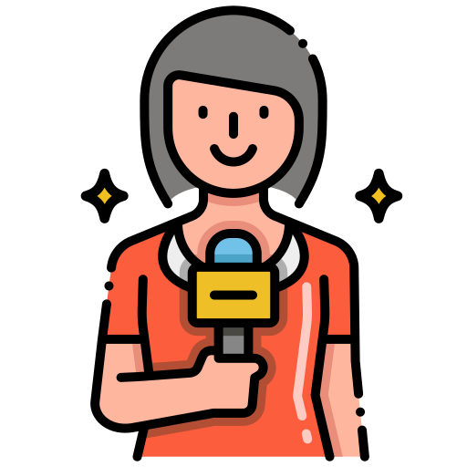 journalist Flaticons Lineal Color icon