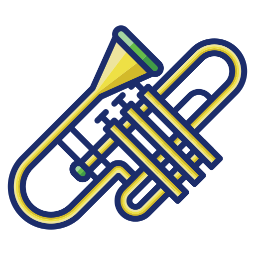 Trombone Flaticons Lineal Color icon