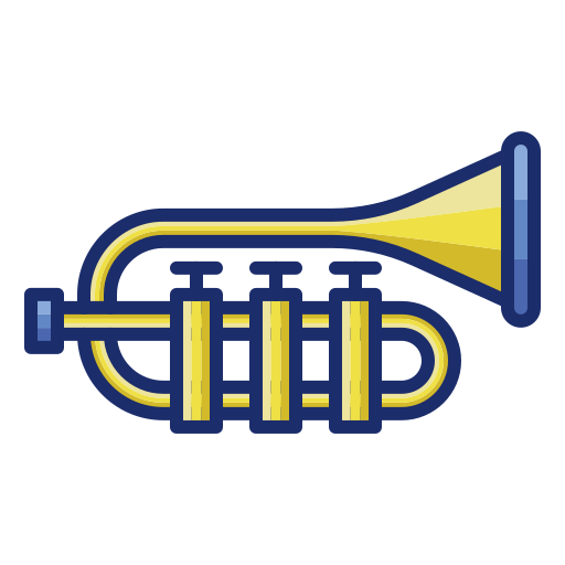Trumpet Flaticons Lineal Color icon