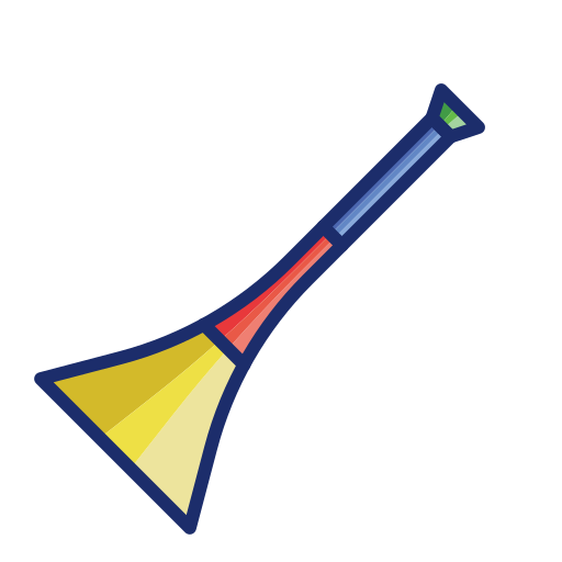 vuvuzela Flaticons Lineal Color icono