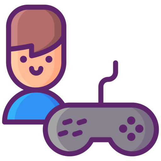 Gamer Flaticons Lineal Color icon