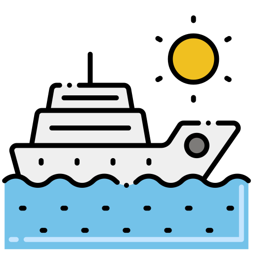 yacht Flaticons Lineal Color Icône