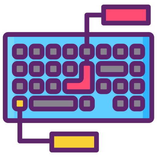 Keyboard Flaticons Lineal Color icon