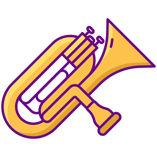 tuba Flaticons Lineal Color icono