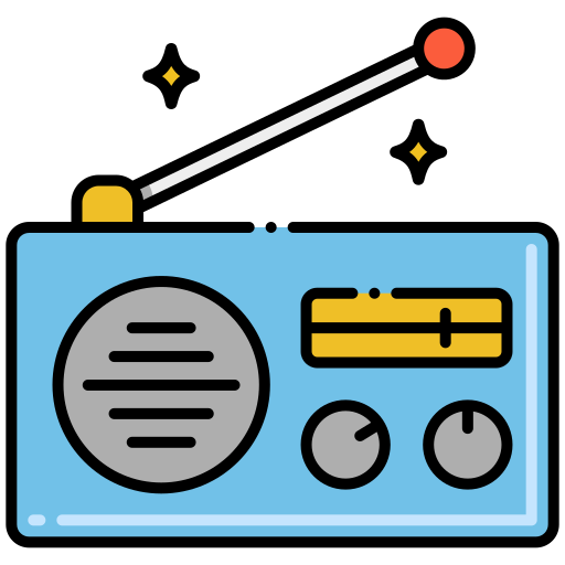 radio Flaticons Lineal Color ikona