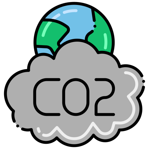 dwutlenek węgla Flaticons Lineal Color ikona