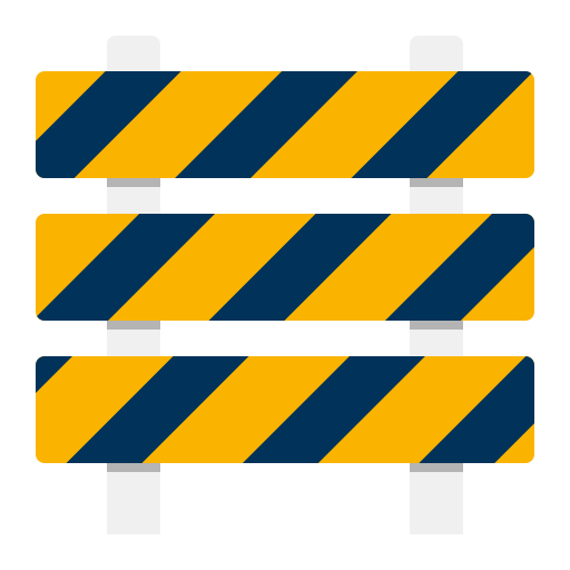 bloqueo de carreteras Flaticons Flat icono