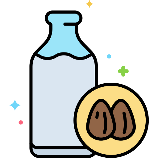 Almond milk Flaticons Lineal Color icon