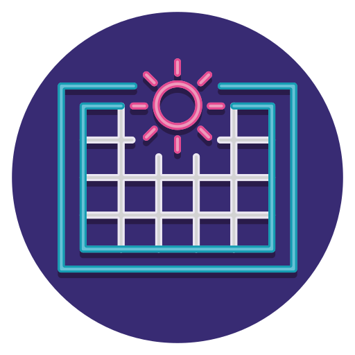 panel słoneczny Flaticons Flat Circular ikona