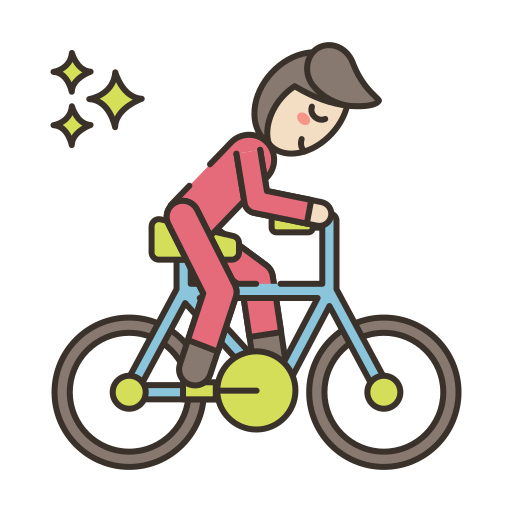 Кататься на велосипеде Flaticons Lineal Color иконка
