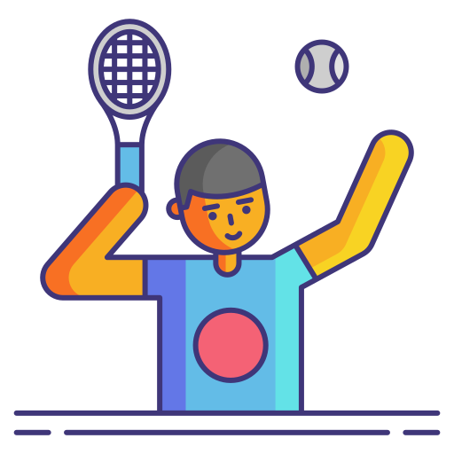 tennis Flaticons Lineal Color Icône