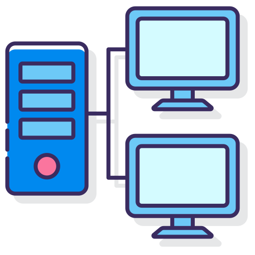 Сервер Flaticons Lineal Color иконка