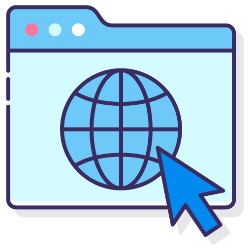 webbrowser Flaticons Lineal Color icoon