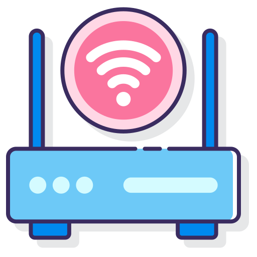 router Flaticons Lineal Color icona