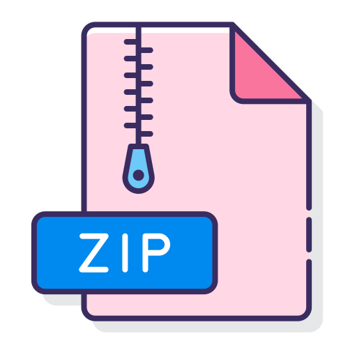 Zip format Flaticons Lineal Color icon