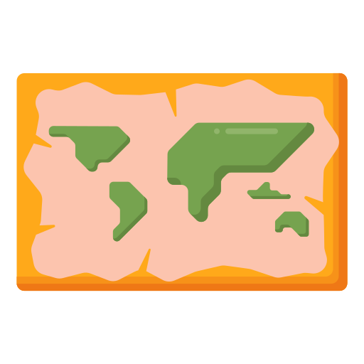 Карта мира Flaticons Flat иконка