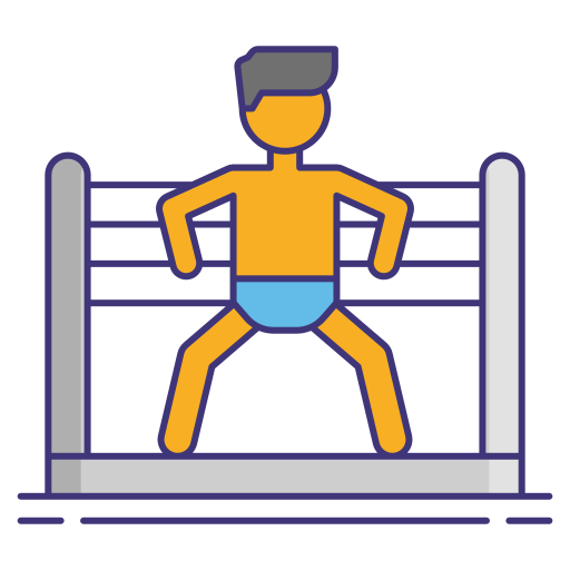 Wrestling Flaticons Lineal Color icon