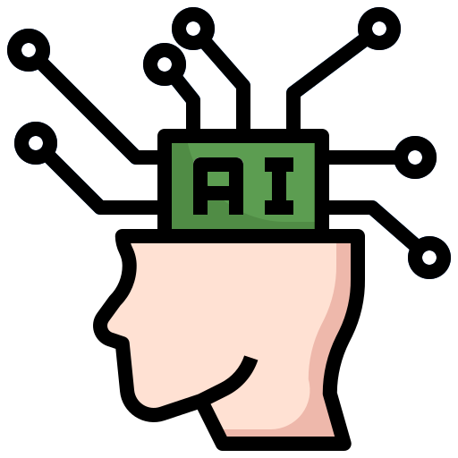 inteligencia artificial Surang Lineal Color icono