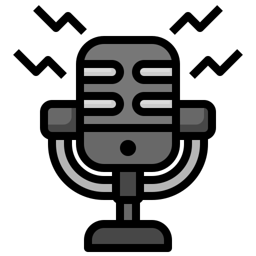 mikrofon Surang Lineal Color ikona